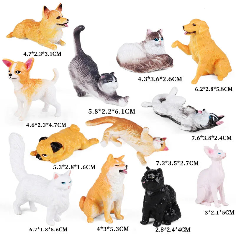12-Piece Farm Animal Figures Set Educational Toy Models