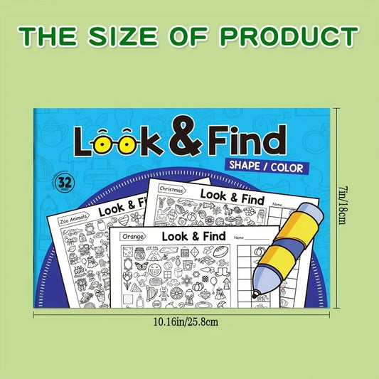 Kids Hidden Object Coloring Activity Book