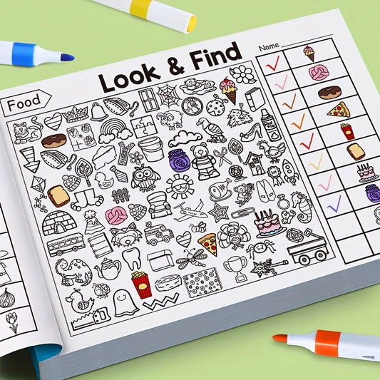 Kids Hidden Object Coloring Activity Book