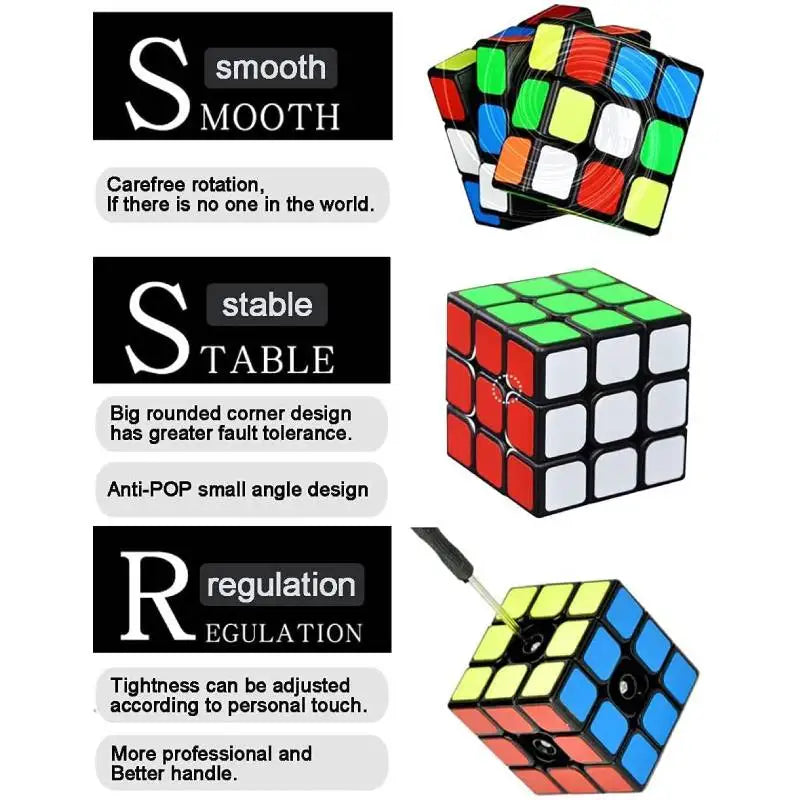 3x3 Speed Puzzle Cube – Smooth Twist Brain Teaser Toy