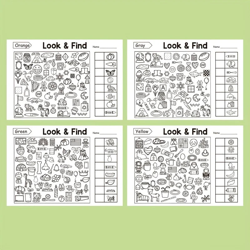 Kids Hidden Object Coloring Activity Book