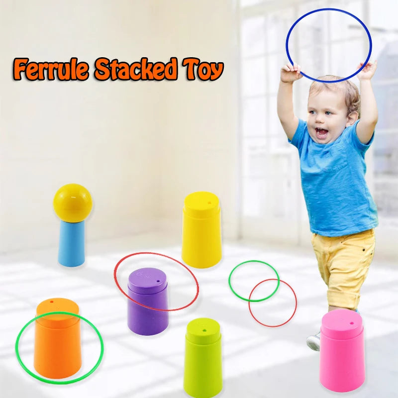 Kids Stacking Ring Toss Game – Indoor Outdoor Toy