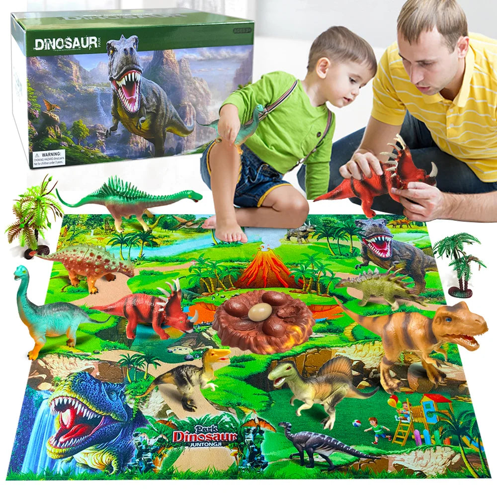 Realistic Dinosaur Figure Playset – Hand Painted PVC Models