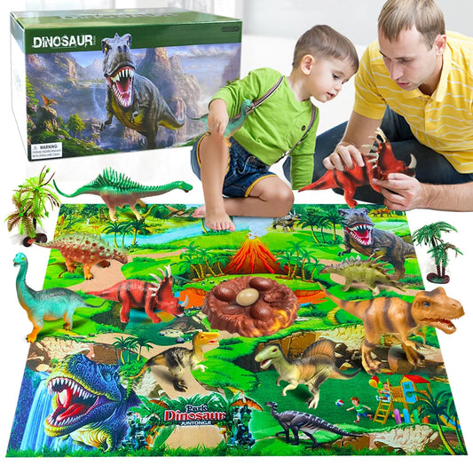 Realistic Dinosaur Figure Playset – Hand Painted PVC Models