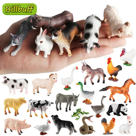 12-Piece Farm Animal Figures Set Educational Toy Models